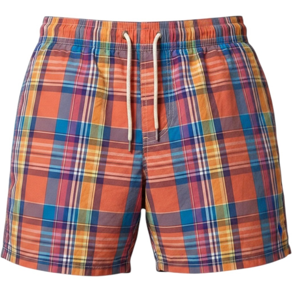 Polo Ralph‎ Lauren Vintage Swim Trunks Mens XXL Plaid Mesh Lined Board Shorts